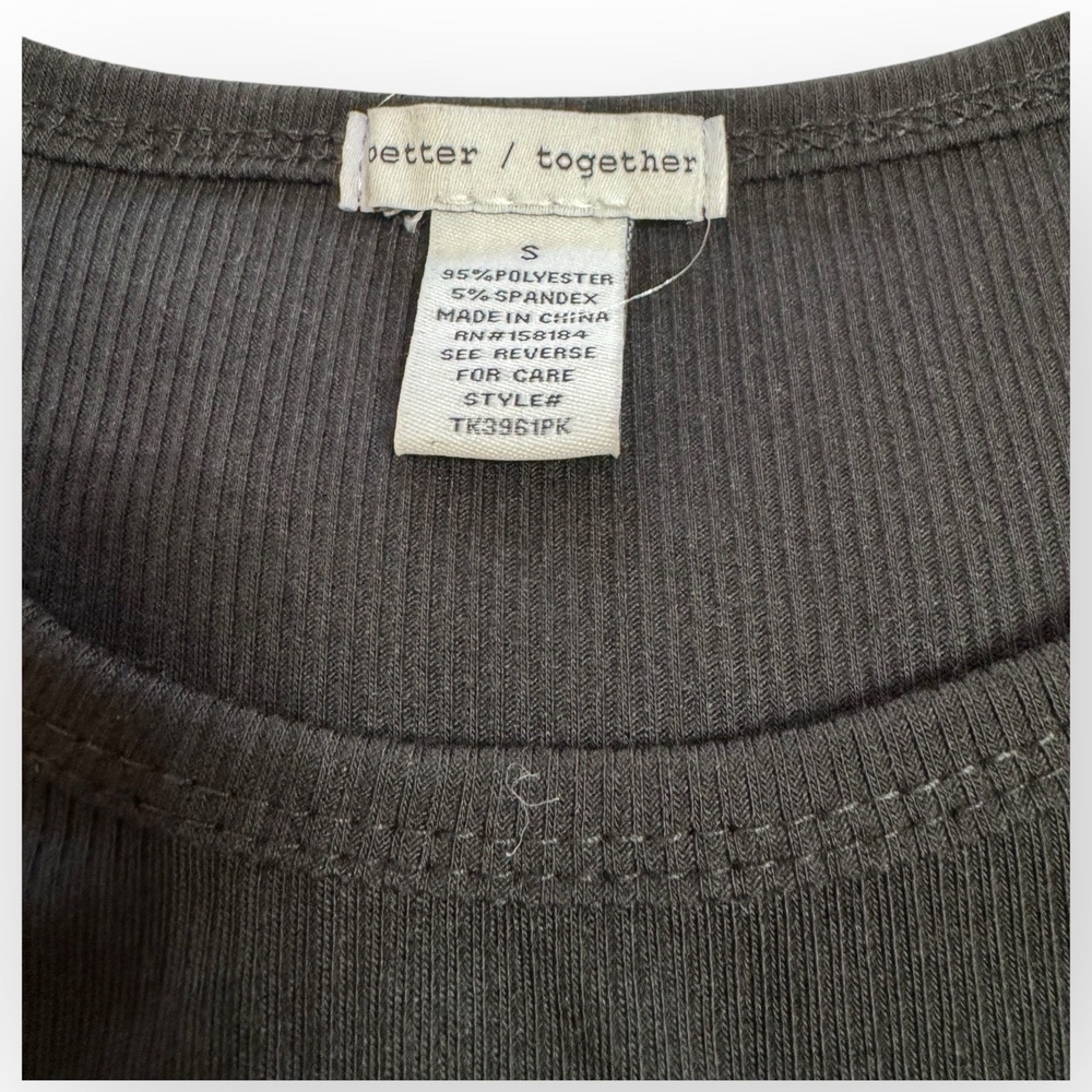 NWT Better / Together Black Ribbed Short Sleeve T-Shirt - Women’s Size Small - Picture 4 of 5